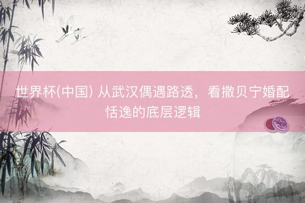 世界杯(中国) 从武汉偶遇路透，看撒贝宁婚配恬逸的底层逻辑