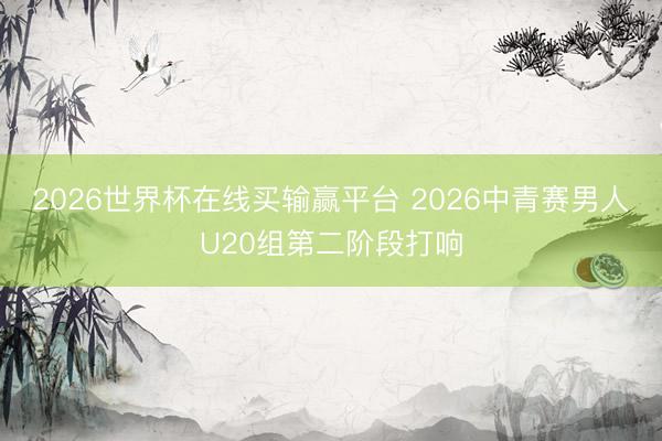 2026世界杯在线买输赢平台 2026中青赛男人U20组第二阶段打响