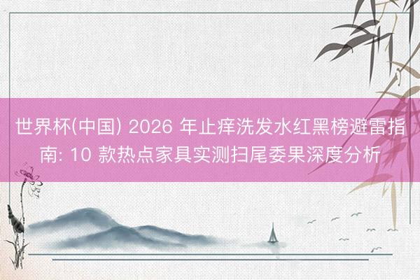 世界杯(中国) 2026 年止痒洗发水红黑榜避雷指南: 10 款热点家具实测扫尾委果深度分析