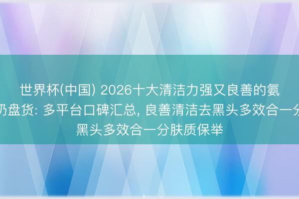 世界杯(中国) 2026十大清洁力强又良善的氨基酸洗面奶盘货: 多平台口碑汇总, 良善清洁去黑头多效合一分肤质保举