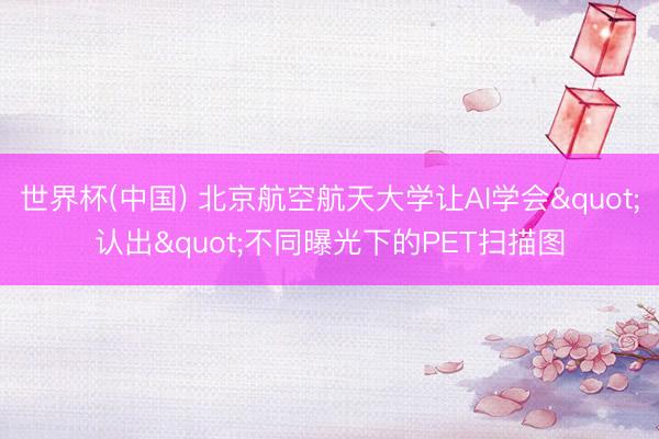 世界杯(中国) 北京航空航天大学让AI学会"认出"不同曝光下的PET扫描图